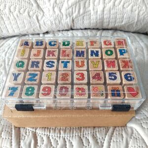 Letter and Number stamp set 40 pieces upper case in case New Sealed Case
